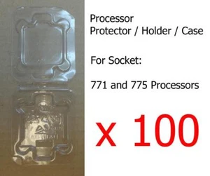 100 x Socket LGA77x (771 and 775) Processor CPU Cover Holder Protector Case - Picture 1 of 3