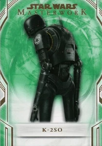 Tarjeta base paralela verde de Star Wars Masterwork 2018, K-2SO (51) #85/99 - Imagen 1 de 2