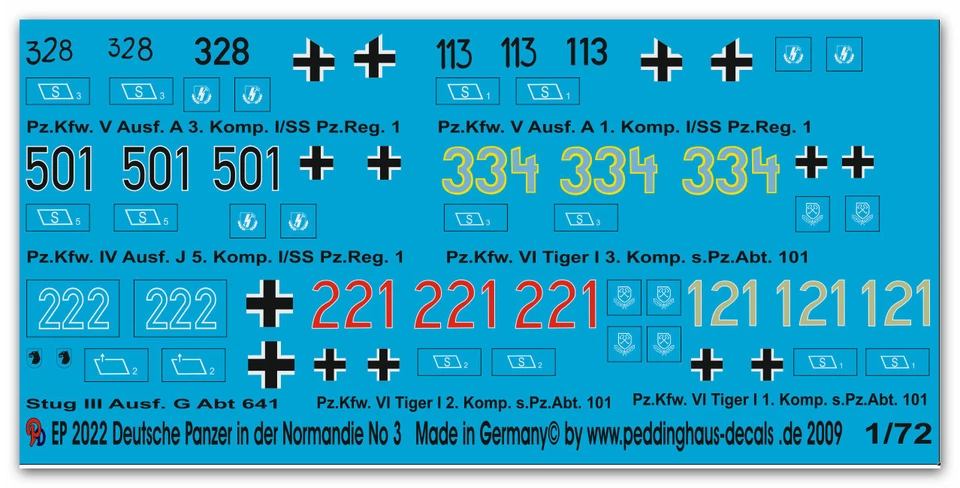 Peddinghaus 2022 1/72 Carro Armato Tedesco In Normandia No 3 - Immagine 1 di 1