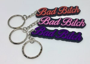Llavero Bad Bitch / Llave en Rojo, Rosa o Púrpura - Bolsa de Fiesta de Gallina Regalo / Bad Bitch - Imagen 1 de 9