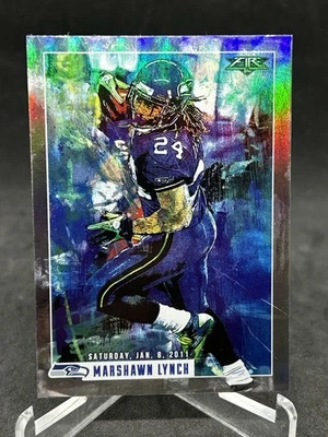 2015 Topps Fire Transcendent Touchdowns #TT-ML Marshawn Lynch Seattle Seahawks - Image 1 of 4