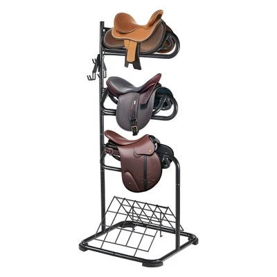 VEVOR Freestanding Saddle Stand 3 Tiers English and Western Saddle Rack - Image 1 of 4