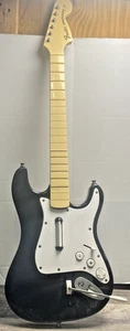 Rock Band Guitar PS2 PS3 Fender Stratocaster Wireless 822151 No Dongle Black - Picture 1 of 7