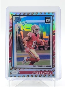 JACOB COWING 2024 DONRUSS OPTIC RATED ROOKIE FOOTBALL PRIZM RC /16 Q0398 - Picture 1 of 2