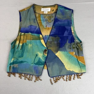 Vintage Petite Sophisticate Weste Damen Small 90s Y2K Boho Southwest Beads USA - Bild 1 von 7