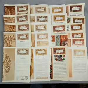 Leather Craft Doodle Page of the Month Lot (21) Craftool Carving Patterns 1960s - Picture 1 of 15