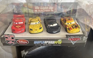 Disney Store 2011 Pixar Cars 2 World Grand Prix Die Cast 4 Pack Lighted Set Neu im Karton - Bild 1 von 13