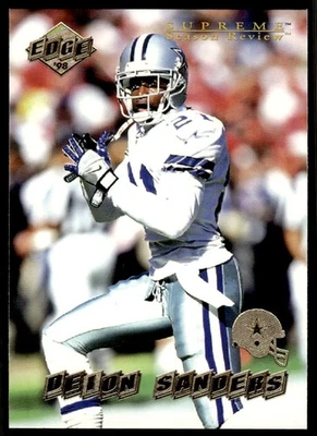 1998 Collector's Edge Supreme Season Review Deion Sanders Dallas Cowboys #44 - Image 1 of 2