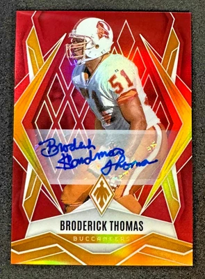 2025 Panini Phoenix Red Autos BRODERICK THOMAS /99 #20 Tampa Bay Buccaneers - Image 1 of 2