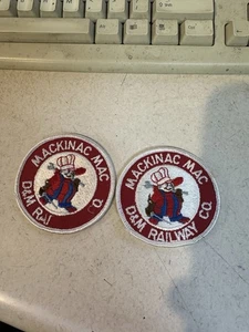 Lote de parches vintage raros Mackinac Mac D&M Railway Co par - Imagen 1 de 5