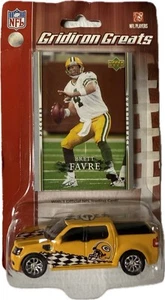 2007 NFL Gridiron Greats Green Bay Packers Card and Die-Cast Car, Brett Favre - Picture 1 of 2
