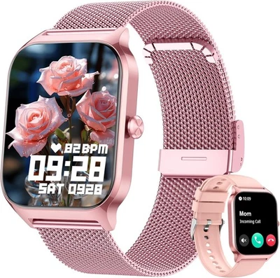 Smart Watch Women Men with Phone Function Wristwatch for iPhone Samsung Huawei - Image 1 of 4