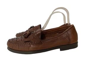 G.H. Bass Herren Braun Leder Quaste Halbschuhe Gewebt Slipper Schuhe Größe US 9,5 - Bild 1 von 13