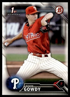 2016 Bowman Draft Picks & Prospects Kevin Gowdy Philadelphia Phillies #BD-5 - Image 1 of 2