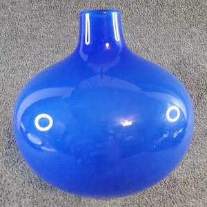 Vintage 60er Jahre plus Norwegen Kunstglas blaue Vase entworfen von Richard Duborgh - Bild 1 von 24