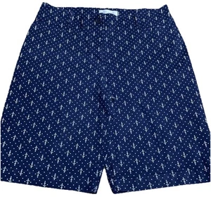 Talbots Navy Stretch Women’s Shorts Size 8 Bermuda Golf Sports Anchors Pattern - Picture 1 of 8