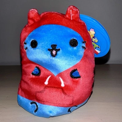 CATS VS PICKLES Kitty Hoodie #205 Cosy Cat Blue Red Jumper Bean Bag Plush BNWT - image 1 of 3