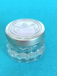 Vintage MCM Avon Pink Art Deco Style Cotillion Glass Cream Sachet Vanity Jar - Picture 1 of 11
