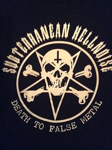 Camiseta Subterranean Hellnoise muy heavy metal S Legendary London Metal Club - Imagen 1 de 2