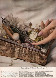 Crepe de China 1965 perfume anuncio a color original - Imagen 1 de 1