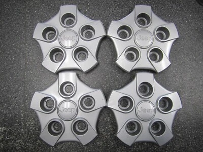 (4)* 2007-2016 OEM 16" Jeep Compass Patriot Silver Center Caps  OYX93TRMAB  9077 - Image 1 of 4