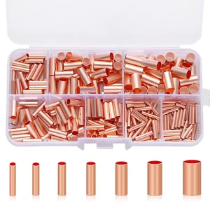 100 Piece Assortment 7 Size Copper Crimp Electrical Cable Terminal Kit Set LOOSE - Picture 1 of 2