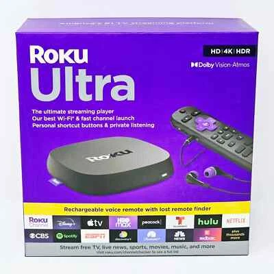 ROKU ULTRA 4K with Dolby Vision Atmos 4802R Voice Remote Pro - Sealed NEW - Image 1 of 4