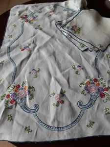 Napperon brodé +6 petites serviettes 57x39 corne abondance@mat  - Picture 1 of 5