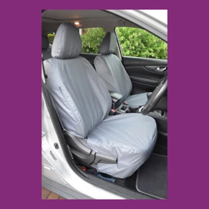 Dacia Duster Commercial 2018-24 Tailored Waterproof Front Pair Grey Seat Covers - Picture 1 of 2