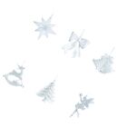 6Pcs Festive Acrylic Snowflake Decorations Pendant for Christmas Tree