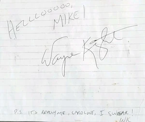 Signiert RaRe 100% Wayne Knight Jurassic Park Seinfeld Newman mit 2x Inschriften - Bild 1 von 5