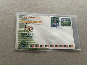 Malaysia 1958 FDC to Malta +Independence 1st Anniversary Set +Multi-Color Cachet - Picture 1 of 2