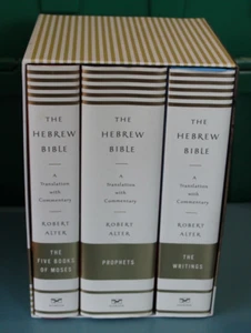 THE HEBREW BIBLE 3 VOLUME SET IN SLIP CASE ROBERT ALTER COMMENTARY - Picture 1 of 3
