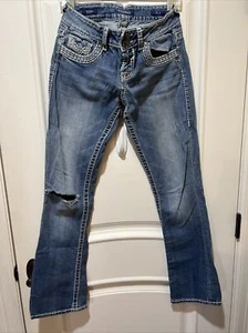 VIGOSS THE DUBLIN BOOT CUT DISRESS VIERFACHSTICH EMROIDARD JEANS GRÖSSE 5 - Bild 1 von 12