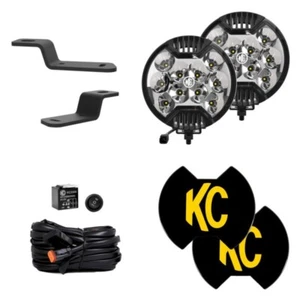 Luces LED de haz puntual de zanja/pilar A KC HiLiTES 6" con cubiertas para 21+ Ford Bronco - Imagen 1 de 7