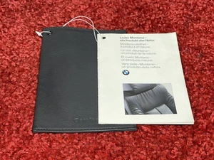 82-03 BMW E36 M3 M5 Z8 Z3 Book Genuine Leather Black Montana Sample Card Tag OEM - Picture 1 of 3