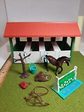 Horse Farm Stable POPAK New-Ray  Building, Horse & Accessories LOT