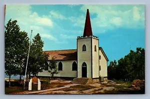 Postkarte Vintage Kanada La Ronge Saskatchewan Allerheiligen Kirche religiöses Gebäude - Bild 1 von 2