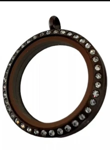 Origami Eule aufklappbares großes Schokoladenmedaillon mit Kristallen - Bild 1 von 2