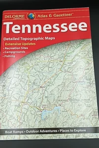 Tennessee Atlas & Gazetteer Delorme Map Book - NEW - Foto 1 di 9
