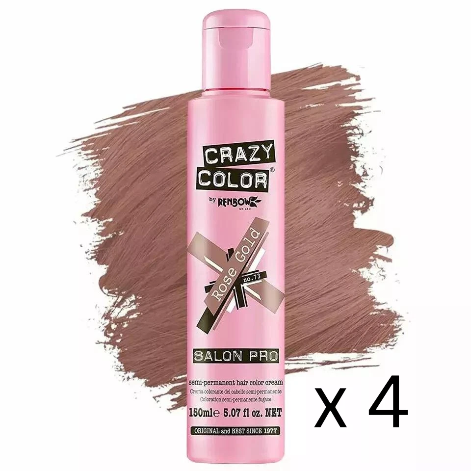 Crazy Color Salon Pro 73 oro rosa 150 ml / 5,07 oz - Paquete de 4 Foto 1 de 1