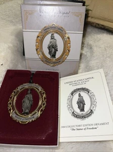 Statua della Libertà placcata oro 24k capitale degli Stati Uniti ornamento con scatola - Foto 1 di 11