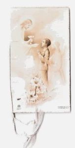 1941 GRAZIOSO SANTINO PRIMA COMUNIONE E CRESIMA PIO IX ROMA AVENTINO HOLY CARD - Imagen 1 de 2