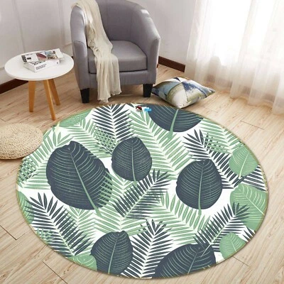 3D Grün Blatt ZHUC3335 Rutschfest Teppich Matte Raum Matte Runden Elegant Zoe - Bild 1 von 4