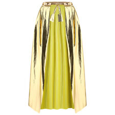 Elegant Gold Gilding Cloak Cape for Halloween Cosplay Costume