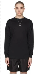 Wardrobe NYC Mens Long Sleeve T-Shirt Size S Black Pullover Made In Italy - Picture 1 of 5