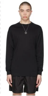 Wardrobe NYC Mens Long Sleeve T-Shirt Size S Black Pullover Made In Italy - Image 1 of 4