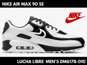 New Nike Air Max 90 SE Lucha Libre Black White Men's DM6178-010 Japan - Zdjęcie 1 z 10