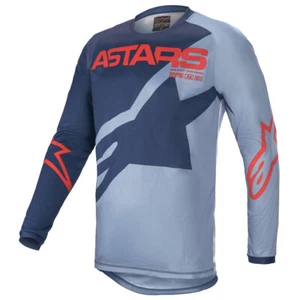 ALPINESTARS YOUTH RACER MOTOCROSS JERSEY - BRAAP DARK BLUE / RED - Picture 1 of 2