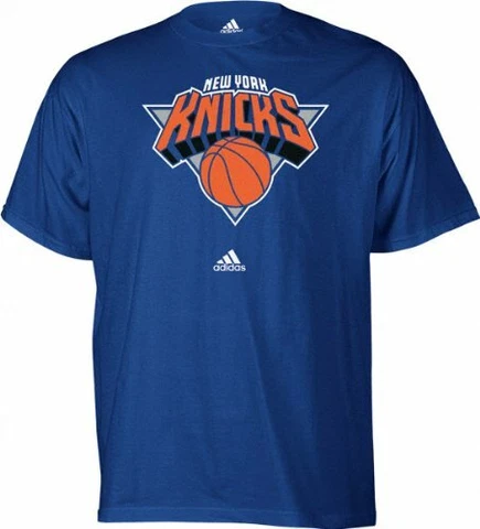 NBA New York Knicks Short Sleeve Adidas T-Shirt, Blue Cover